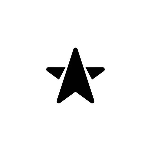 Signo Estrella Negra Hecha Formas Triangulares Con Fondo Blanco — Vector de stock