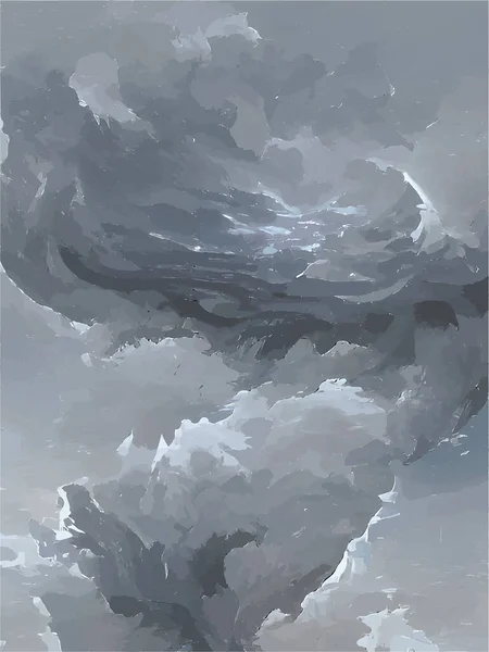 空の上の雷雨雲 — ストックベクタ