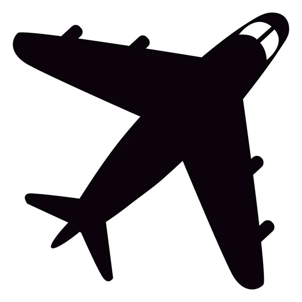 Avion Volant Sur Fond Blanc — Image vectorielle