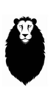 Beyaz arka planda izole edilmiş bir aslanın çizgi film tasarımı.