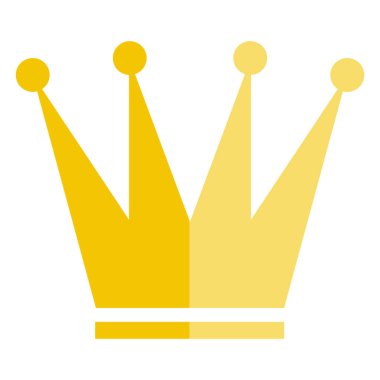 Beyaz arka planda altın bir taç