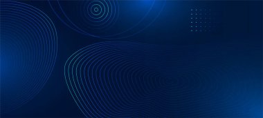 neon mavi renk gradyanı olan fütüristik dalga çizgisi parçacığı gerilemesi