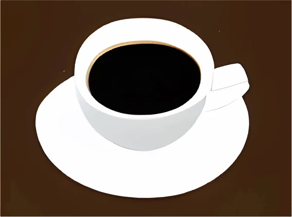 暗い背景に隔離されたコーヒーカップの美しいデザイン — ストックベクタ