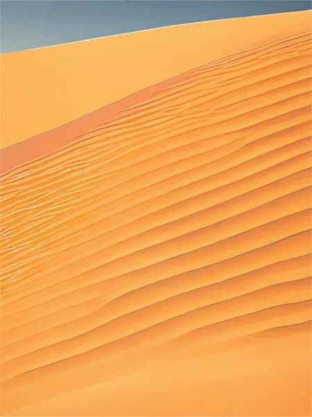 Painting Sand Dunes Sun — Stock Vector