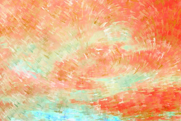 Fondo Cielo Abstracto Sea Atardecer Amanecer Horizonte Naranja Con Pinceladas — Vector de stock