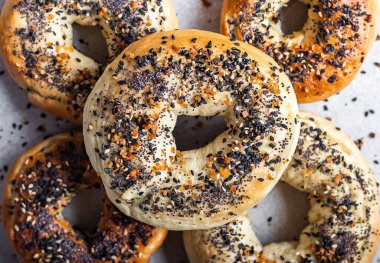 Haşhaş tohumlu simit manzarası