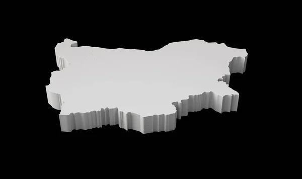 Rendering Belize Map Isolated Black Background — Stock Photo, Image