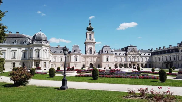 Słynny Pałac Festetyki Miasto Keszthely Znajduje Się Powiecie Zala Nad — Zdjęcie stockowe