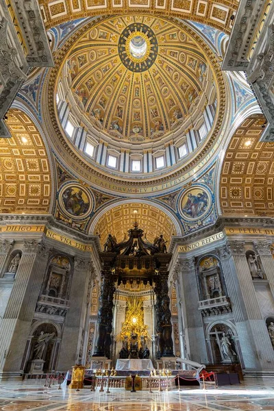 Interior Basílica São Pedro Cidade Vaticano — Fotografia de Stock