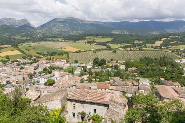 Letecký Pohled Domy Bourdeaux Provincii Drome Francie — Stock fotografie