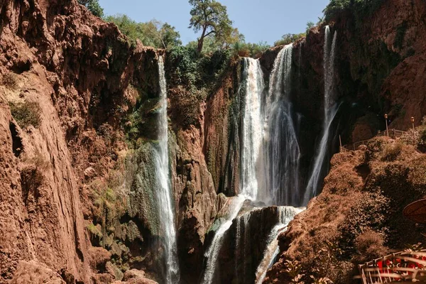 Una Vista Sul Paesaggio Della Cascata Ouzoud Marrakech Morocco — Foto Stock