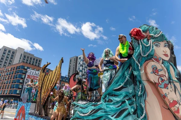 Uma Visão Das Pessoas 40Th Annual Mermaid Parade Coney Island — Fotografia de Stock