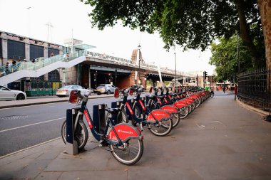 Londra Santander Limanı Bisiklet Bisikletleri 'nden bir manzara
