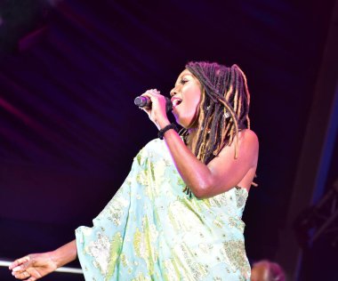 Bristol Harbour Festivali, Bristol Amfitiyatrosu, Bristol, İngiltere 'de Nil Rodgers ve Chic performanslarını sergilediler. 13 Temmuz 2022.