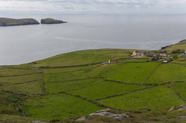 Cliff güneşli bir deniz kenarında