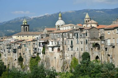 Panoramic view of Sant'Agata de 'Goti, a medieval village in the province of Avellino in Campania, Italy.