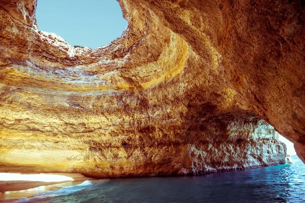 Uma Bela Vista Caverna Benagil Portugal — Fotografia de Stock