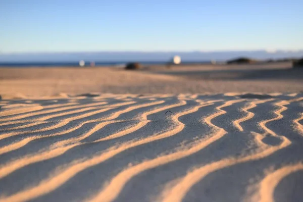 Schema Del Vento Dune Sabbia Arrakis Tramonto — Foto Stock