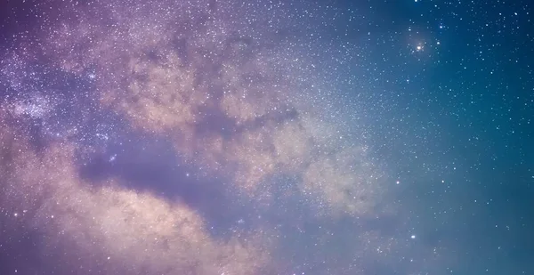 Scénický Panoramatický Pohled Úchvatnou Hvězdnou Noční Oblohu — Stock fotografie