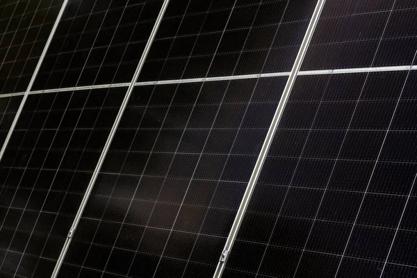 Nahaufnahme Der Oberfläche Von Solarzellen — Stockfoto