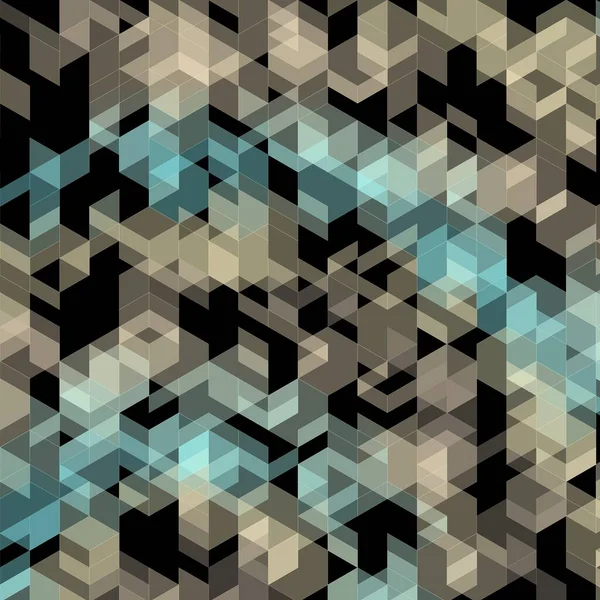 Abstract Decorative Illustration Hexagon Triangular Grid Shape Mosaic Pattern Multicolored — Stock Photo, Image