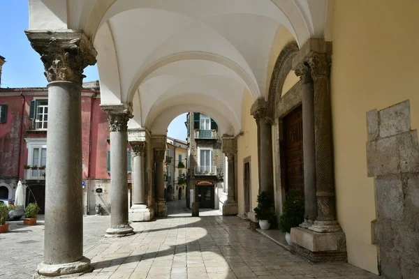 Portico Della Cattedrale Sant Agata Goti Borgo Medievale Provincia Benevento — Foto Stock