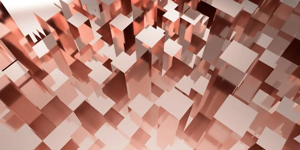A 3D rendering of abstract red cubes textured background