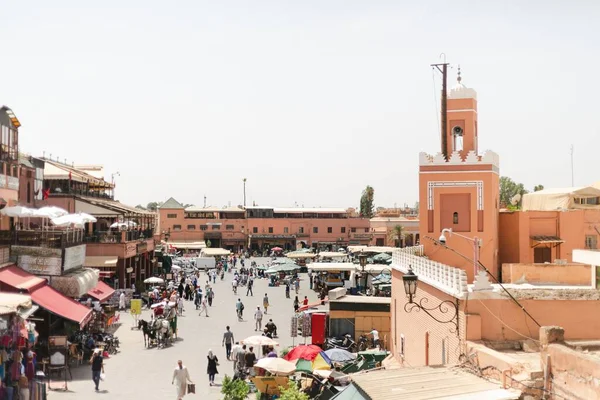Aerial View Cityscape Marrakesh Morocco Surrounded Buildings — Stock Photo, Image