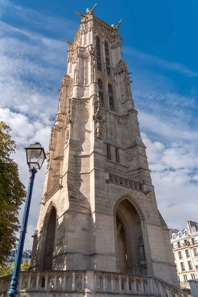 París Torre Saint Jacques Centro Rue Rivoli —  Fotos de Stock