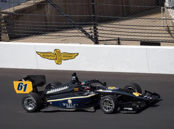 Carro Karting Azul Qualificando Para Indianapolis Grand Prix Estados Unidos — Fotografia de Stock