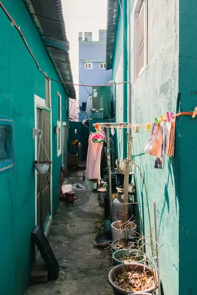 Casas Coloridas Nas Ruas Busan Coreia Sul — Fotografia de Stock
