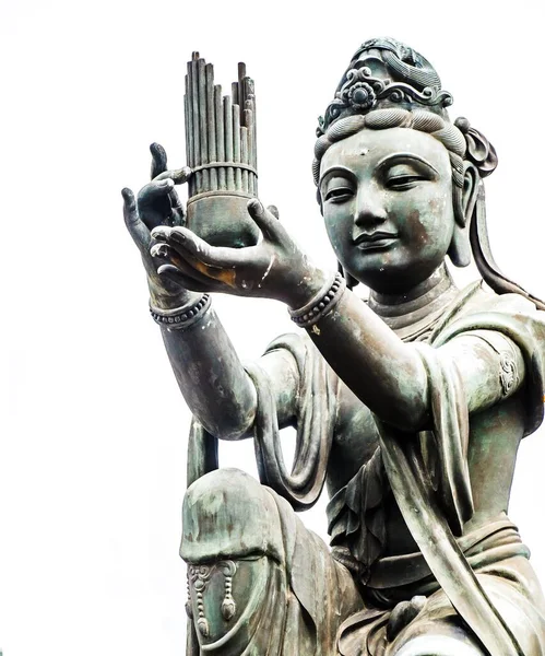 Una Estatua Diosa Haciendo Una Ofrenda Buda Tian Tan —  Fotos de Stock