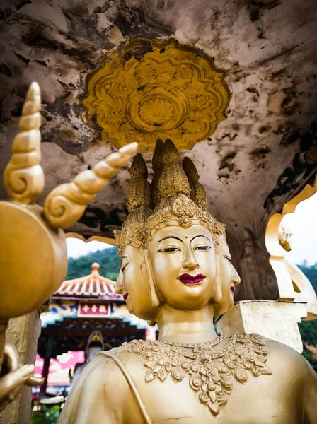 Four Headed Goddess Temple Courtyard Ten Thousand Buddhas Monastery Sha — Stock Photo, Image