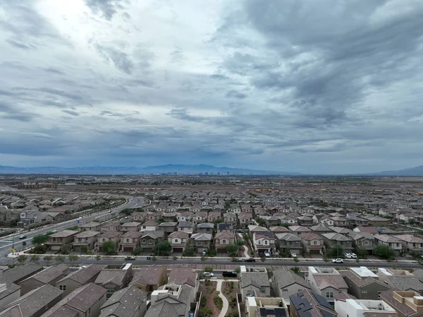 Aerial View Houses Henderson Cloudy Day — Stock Photo, Image