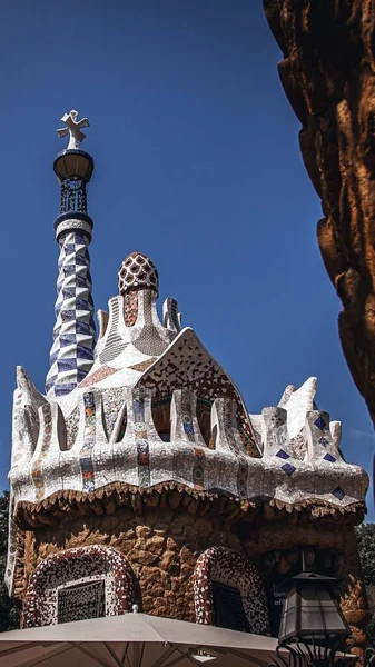 Vertical Shot Tower Park Guell Barcelona — Stock Photo, Image