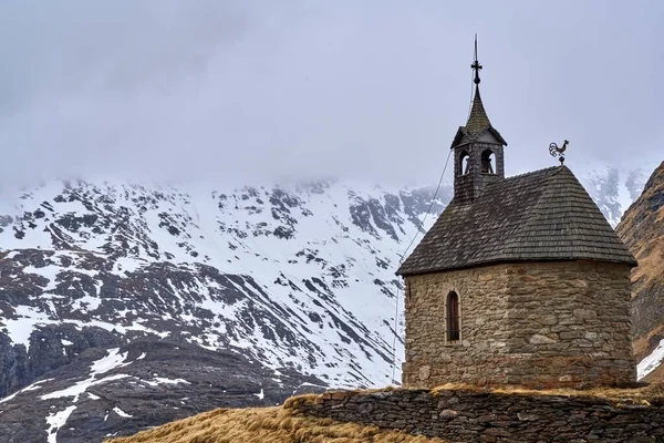 Moody View Kapelle Beim Pasterzenhaus Mountains Winkl Austria — Stock Photo, Image