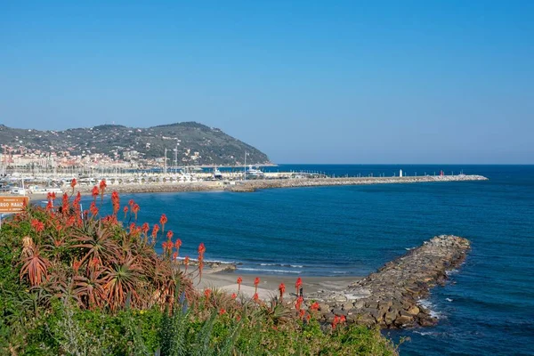 Glimpse Sea Ligurian Coast — Stock Photo, Image