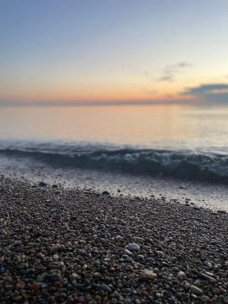 Erstaunliches Sonnenaufgangsfoto Strand Aufgenommen Morgengrauen — Stockfoto