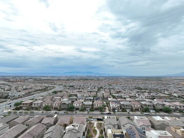 Eine Luftaufnahme Von Häusern Henderson Einem Bewölkten Tag — Stockfoto