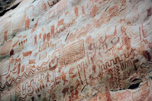 Kolombiya Nın Amazon Ormanında Tarih Öncesi Kaya Sanatı — Stok fotoğraf