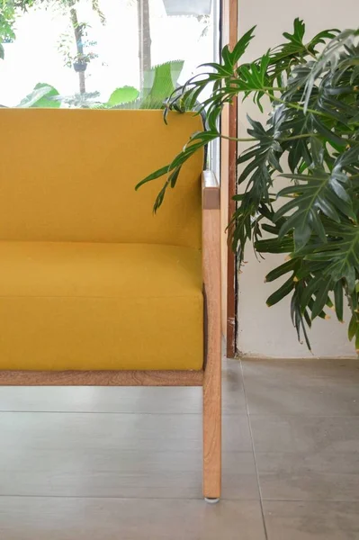 Acogedor Estilo Escandinavo Diseño Moderno Hogar Sillón Sofá Retro —  Fotos de Stock