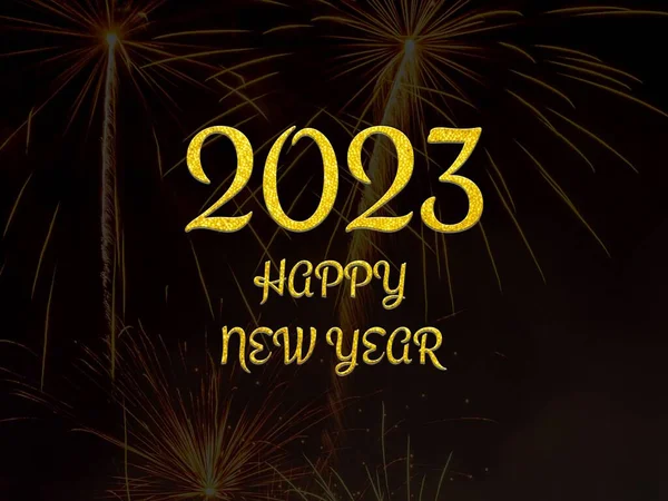 2023年の新年の挨拶カードは最小限です 暗めの壁紙 2023年のポスターの背景 新年の背景 創造性を — ストック写真