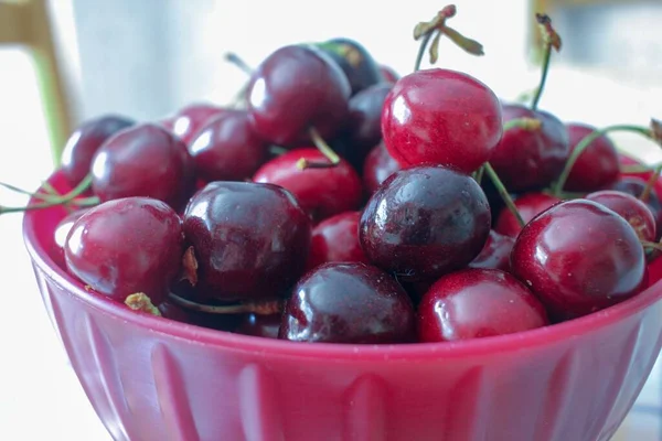 Cherries Very Healthy Fruits Very Tasty — Foto Stock