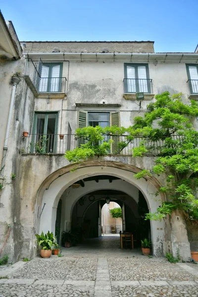 Arc Entrée Ancien Palais Sant Agata Goti Village Médiéval Dans — Photo