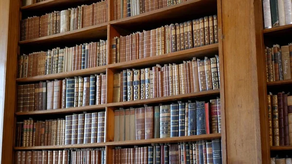 ハンガリーの図書館にある美しいヴィンテージの本棚 — ストック写真
