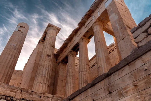 Low Angle Shot Acropolis Athens Greece — Stock Photo, Image
