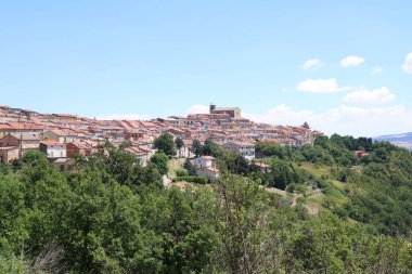 Panoramic view of Montaguto, a rural village in the province of Avellino in Campania, Italy.