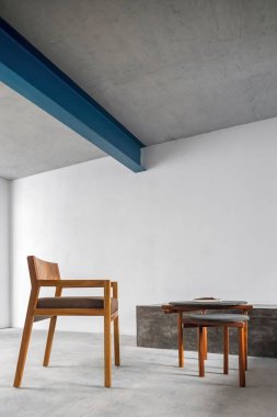 side table is terrazzo top and wood base, solid wood or hardwood chair, design furniture, decoration, interior design