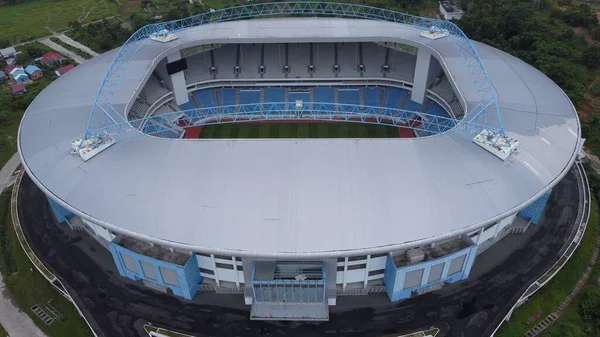 Bulutlu Havada Persiba Balikpapan Stadyumu Nun Hava Manzarası — Stok fotoğraf
