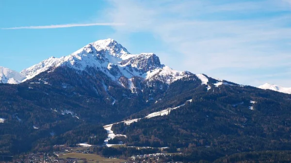 Mountanis Jurul Innsbruck Austria Stadionul Turnului Dealului Sărituri Schi Pista — Fotografie, imagine de stoc